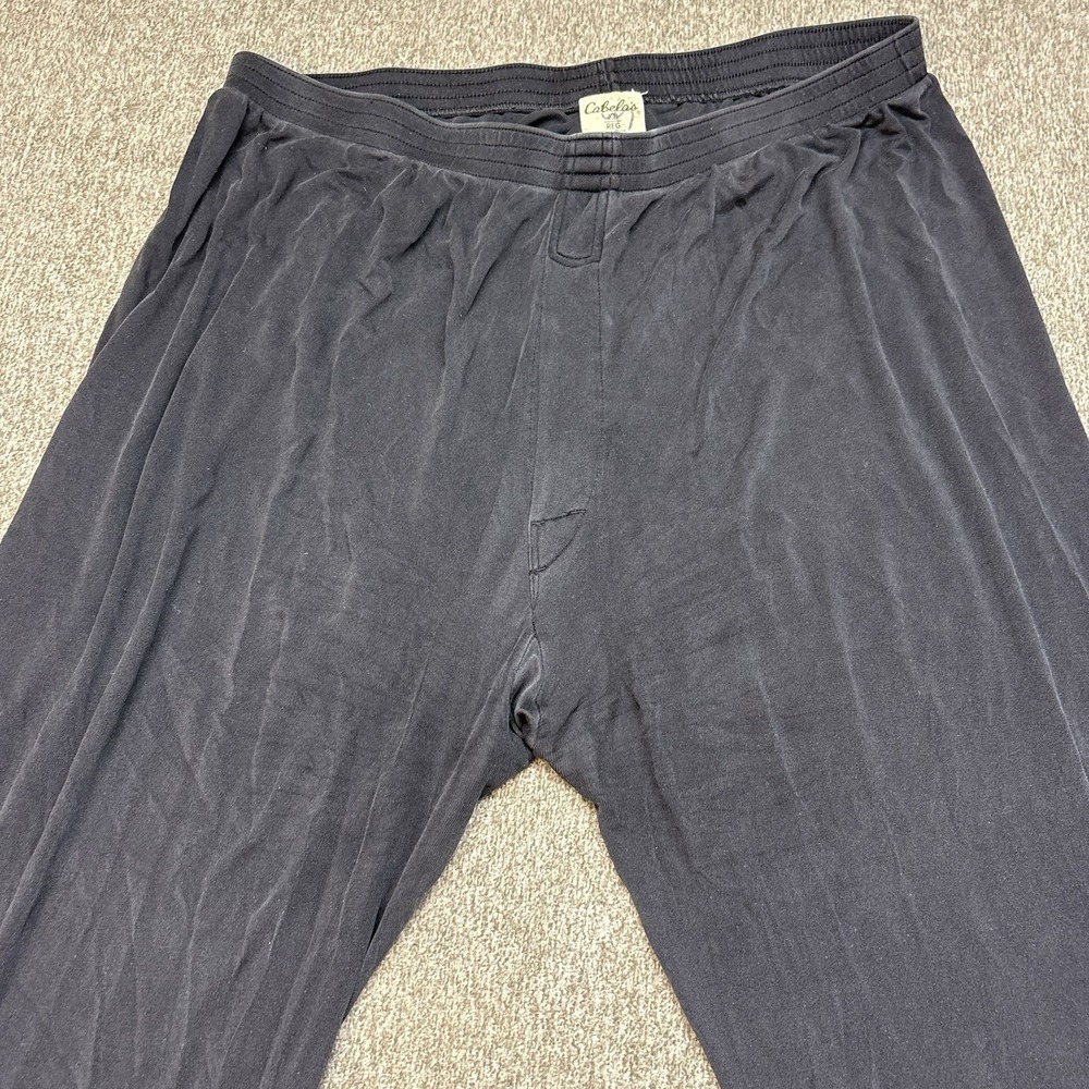 Cabelas Thermal Pants Mens XL Reg Black Silk Base Layer Long Johns‎